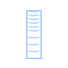 Furniture File Cabinets Ikea Alex Drawer Unit Tall Craft Design Svg File, Free Vectors File
